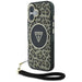 Guess HC IML Leopard Triangle Cord Strap MagSafe iPhone 16 Case - Brown - Cell phone cases and covers<<<HurtelXML