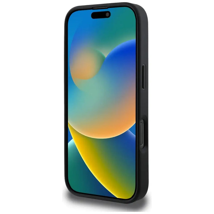 Guess Hot Stamp 4G Pattern Triangle Metal Logo case for iPhone 16 Pro - black - Cell phone cases and covers<<<HurtelXML