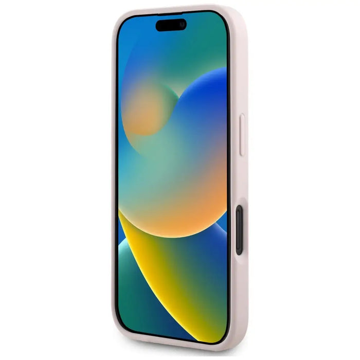 Guess Hot Stamp 4G Pattern Triangle Metal Logo iPhone 16 Case - Pink - Cell phone cases and covers<<<HurtelXML