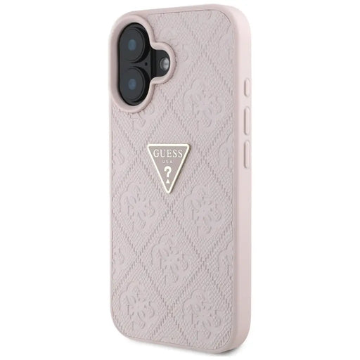 Guess Hot Stamp 4G Pattern Triangle Metal Logo iPhone 16 Case - Pink - Cell phone cases and covers<<<HurtelXML