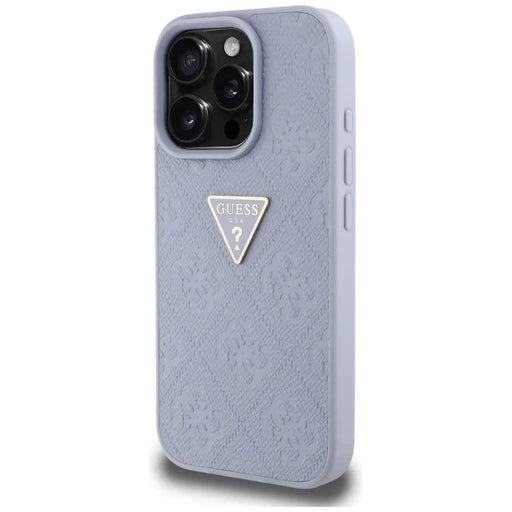 Guess Hot Stamp 4G Pattern Triangle Metal Logo iPhone 16 Pro Case - Purple - Cell phone cases and covers<<<HurtelXML