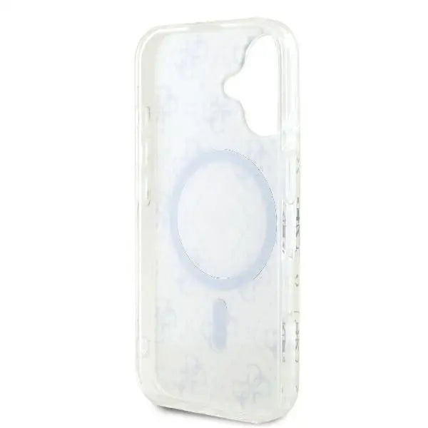 Guess IML 4G Background MagSafe iPhone 16 Case - White - Cell phone cases and covers<<<HurtelXML