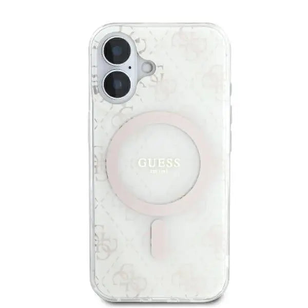 Guess IML 4G Background MagSafe iPhone 16 Case - White - Cell phone cases and covers<<<HurtelXML