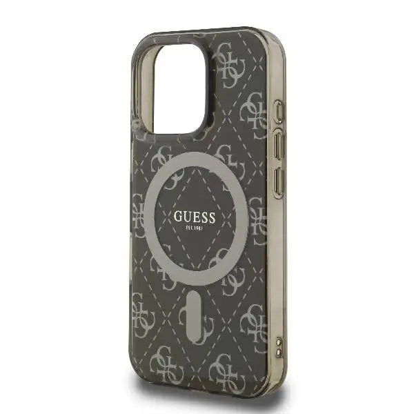 Guess IML 4G Background MagSafe iPhone 16 Pro Case - Brown - Cell phone cases and covers<<<HurtelXML
