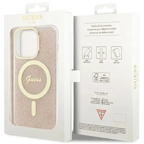 Guess IML 4G MagSafe case for iPhone 15 Pro Max - pink - Cell phone cases and covers<<<HurtelXML