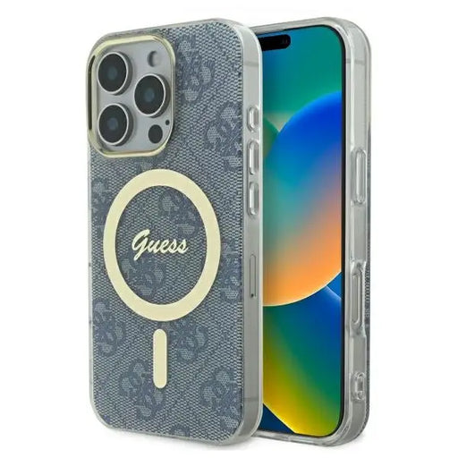 Guess IML 4G MagSafe Case for iPhone 16 Pro Max - Blue - Cell phone cases and covers<<<HurtelXML