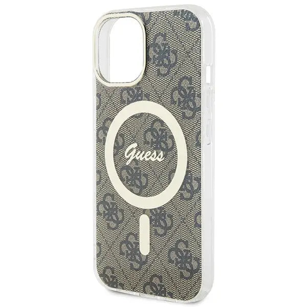 Guess IML 4G MagSafe iPhone 15 Plus Case - Brown - Cell phone cases and covers<<<HurtelXML