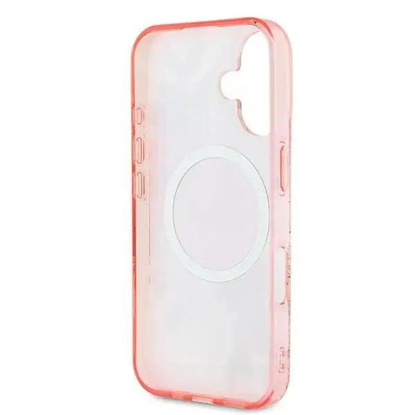 Guess IML Flower & Tonal Circle MagSafe iPhone 16 Plus Case - Pink - Cell phone cases and covers<<<HurtelXML