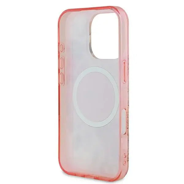 Guess IML Flower & Tonal Circle MagSafe iPhone 16 Pro Max Case - Pink - Cell phone cases and covers<<<HurtelXML