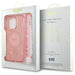 Guess IML Flowers Allover Electro With Pearl Strap MagSafe case for iPhone 16 Pro Max - pink - Cell phone cases