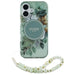 Guess IML Flowers With Pearl Strap MagSafe case for iPhone 16 - green - Cell phone cases and covers<<<HurtelXML