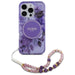 Guess IML Flowers With Pearl Strap MagSafe case for iPhone 16 Pro Max - purple - Cell phone cases and covers<<<HurtelXML