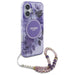 Guess IML Flowers With Pearl Strap MagSafe case for iPhone 16 - purple - Cell phone cases and covers<<<HurtelXML