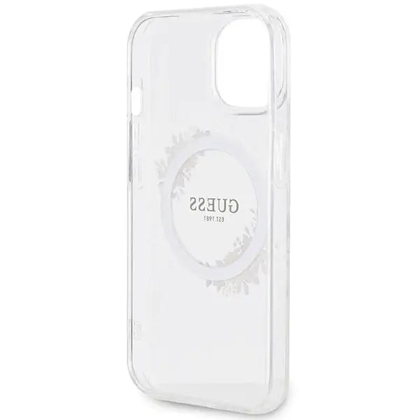 Guess IML Flowers Wreatch MagSafe case for iPhone 15 / 14 / 13 - transparent - Cell phone cases and covers<<<HurtelXML