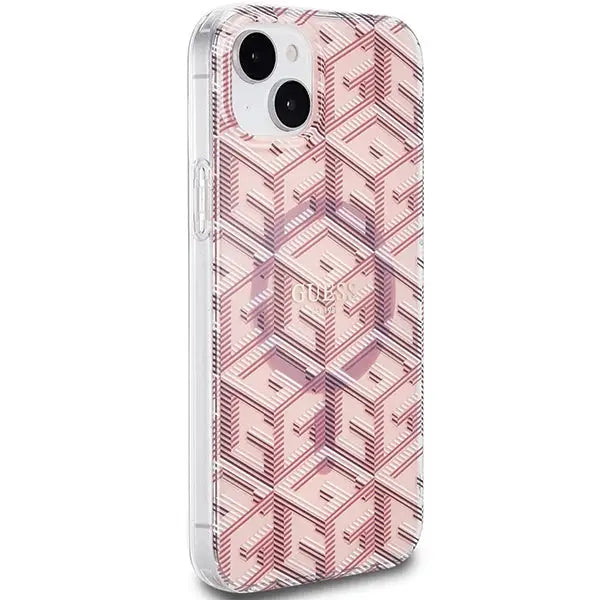 Guess IML GCube MagSafe case for iPhone 15 / 14 / 13 - pink - Cell phone cases and covers<<<HurtelXML