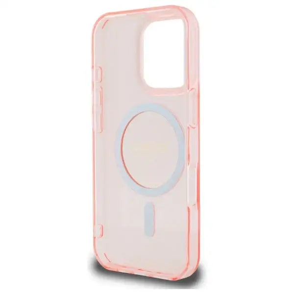 Guess IML Glitter Circle MagSafe case for iPhone 16 Pro Max - pink - Cell phone cases and covers<<<HurtelXML