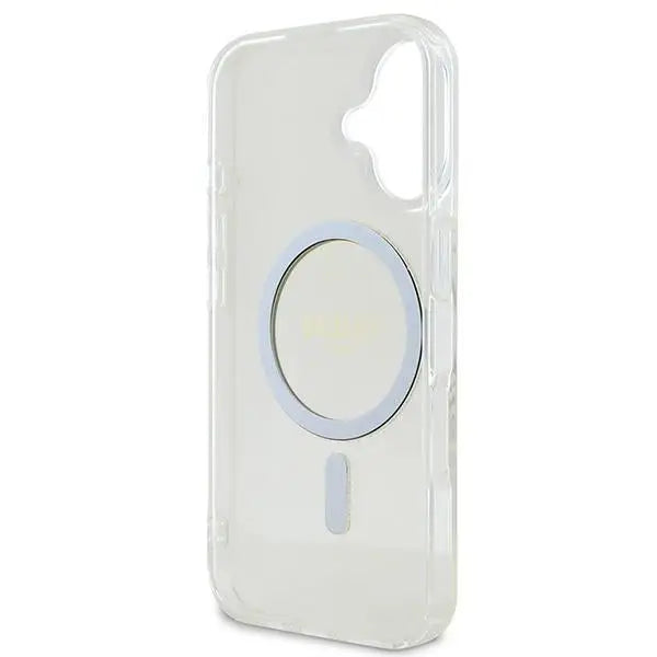 Guess IML Glitter Circle MagSafe iPhone 16 Case - Clear - Cell phone cases and covers<<<HurtelXML