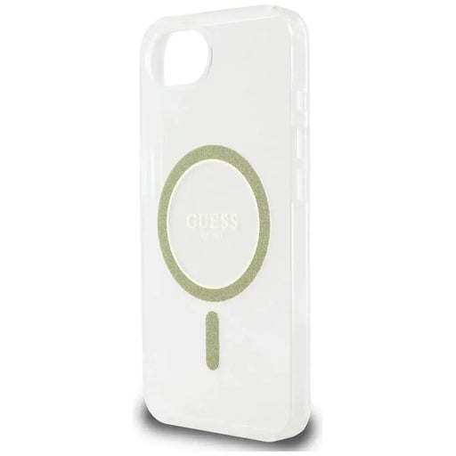 Guess IML Glitter Circle MagSafe iPhone 16e Case - Clear - Cell phone cases and covers<<<HurtelXML