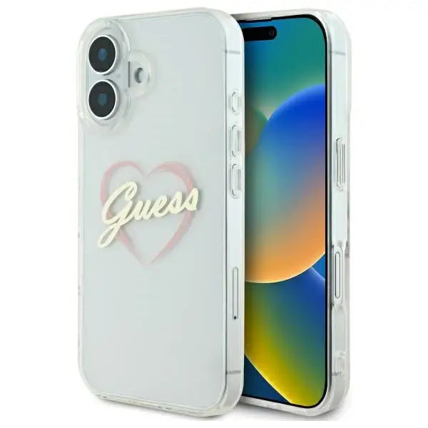 Guess IML Heart Case for iPhone 16 plus - Transparent - Cell phone cases and covers<<<HurtelXML