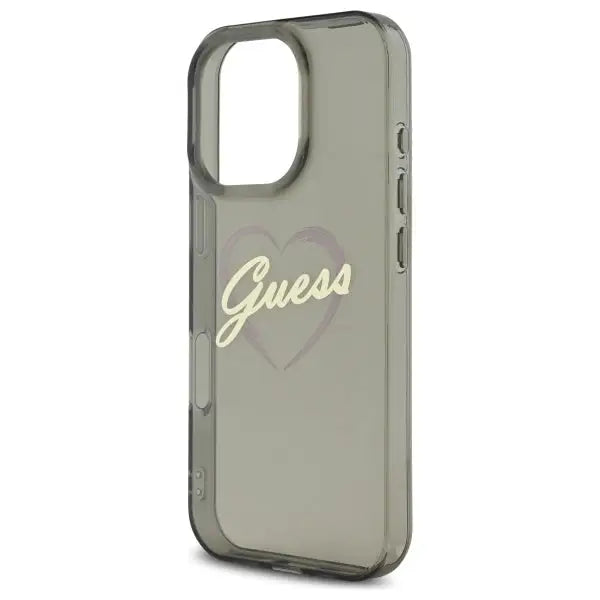 Guess IML Heart Case for iPhone 16 Pro - Black - Cell phone cases and covers<<<HurtelXML