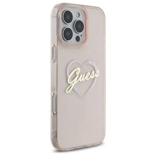 Guess IML Heart Case for iPhone 16 Pro - Pink - Cell phone cases and covers<<<HurtelXML