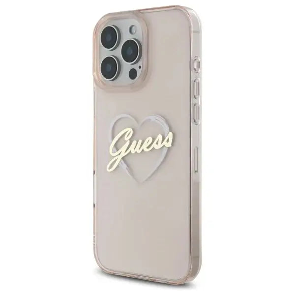 Guess IML Heart Case for iPhone 16 Pro - Pink - Cell phone cases and covers<<<HurtelXML