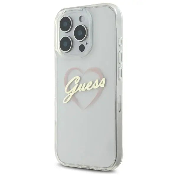 Guess IML Heart Case for iPhone 16 Pro - Transparent - Cell phone cases and covers<<<HurtelXML