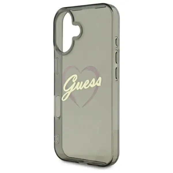 Guess IML Heart iPhone 16 Case - Black - Cell phone cases and covers<<<HurtelXML