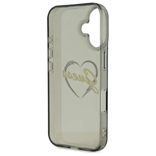 Guess IML Heart iPhone 16 Case - Black - Cell phone cases and covers<<<HurtelXML