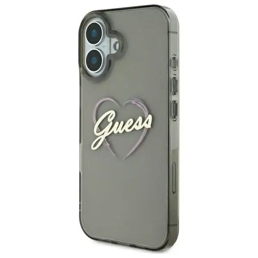 Guess IML Heart iPhone 16 Case - Black - Cell phone cases and covers<<<HurtelXML