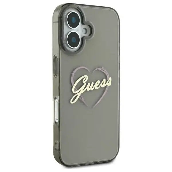 Guess IML Heart iPhone 16 Case - Black - Cell phone cases and covers<<<HurtelXML