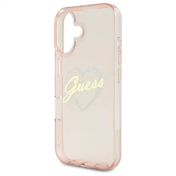Guess IML Heart iPhone 16 Case - Pink - Cell phone cases and covers<<<HurtelXML