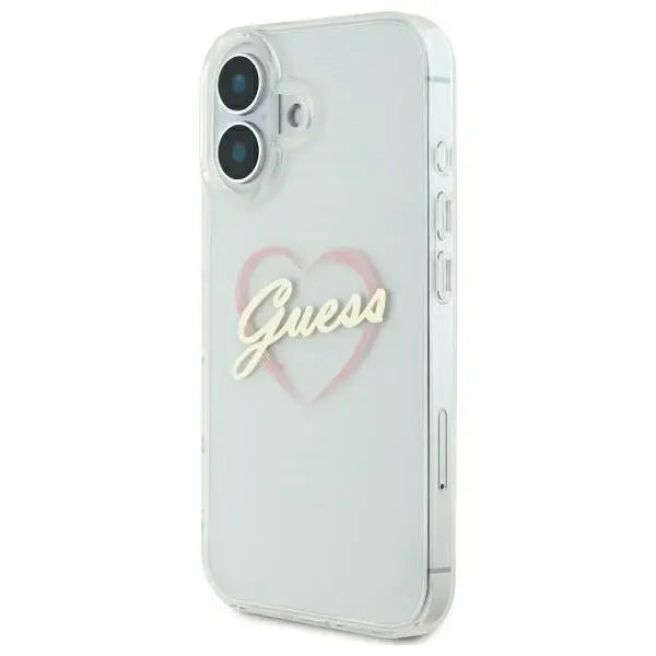 Guess IML Heart iPhone 16 Case - Transparent - Cell phone cases and covers<<<HurtelXML