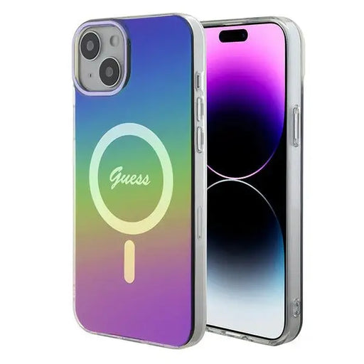Guess IML Iridescent MagSafe case for iPhone 15 / 14 / 13 6.1’’ - multicolor - Cell phone cases and covers<<<HurtelXML