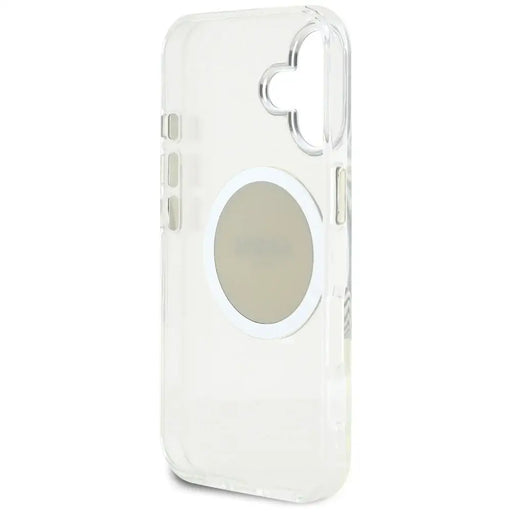 Guess IML Metal Colored Circle Classic Logo MagSafe case for iPhone 16 - gray - Cell phone cases and covers<<<HurtelXML