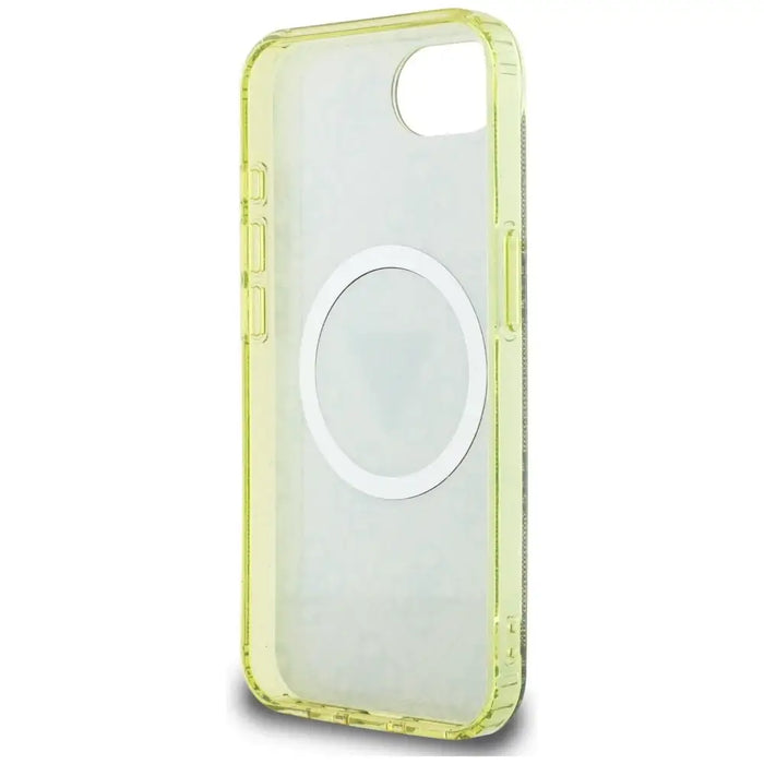 Guess IML Metal Glitter 4G Circle Triangle MagSafe case for iPhone 16e - brown - Cell phone cases and covers<<<HurtelXML