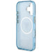 Guess IML Metal Glitter 4G Circle Triangle MagSafe Case for iPhone 16 - Blue - Cell phone cases and covers<<<HurtelXML