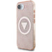 Guess IML Metal Glitter 4G Circle Triangle MagSafe case for iPhone 16e - pink - Cell phone cases and covers<<<HurtelXML