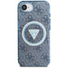 Guess IML Metal Glitter 4G Circle Triangle MagSafe Case for iPhone 16e - Blue - Cell phone cases and covers<<<HurtelXML