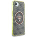 Guess IML Metal Glitter 4G Circle Triangle MagSafe case for iPhone 16e - brown - Cell phone cases and covers<<<HurtelXML