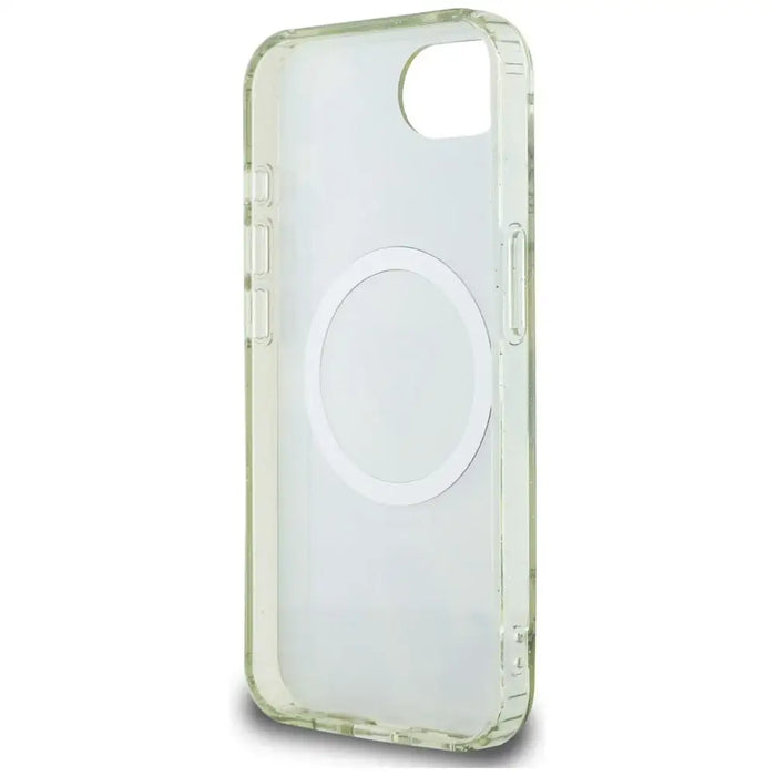 Guess IML Metal Glitter Flowers Triangle MagSafe iPhone 16e Case - Green - Cell phone cases and covers<<<HurtelXML