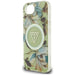 Guess IML Metal Glitter Flowers Triangle MagSafe iPhone 16e Case - Green - Cell phone cases and covers<<<HurtelXML