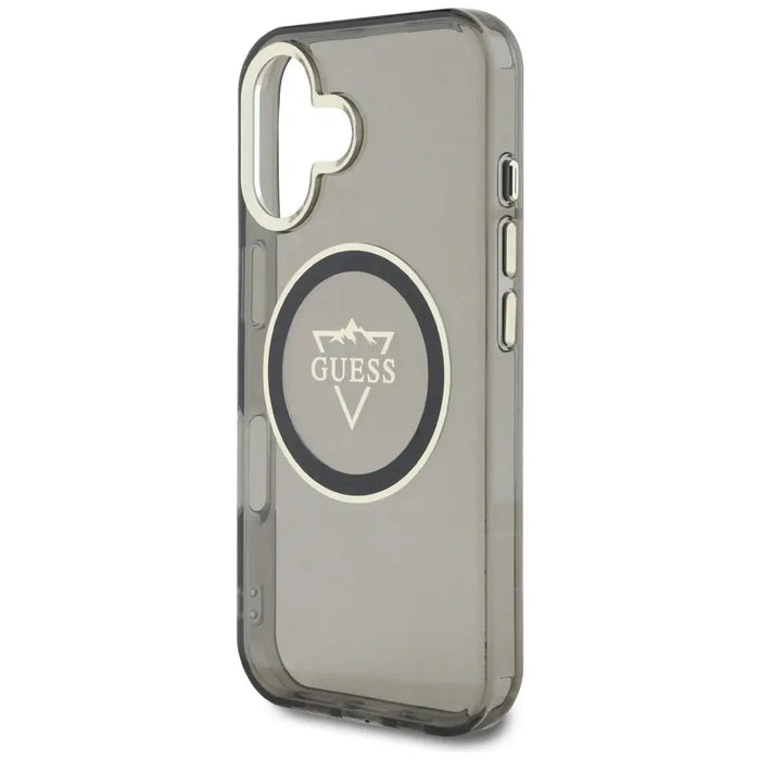 Guess IML Metal Mountain Logo MagSafe case for iPhone 16 - black - Cell phone cases and covers<<<HurtelXML