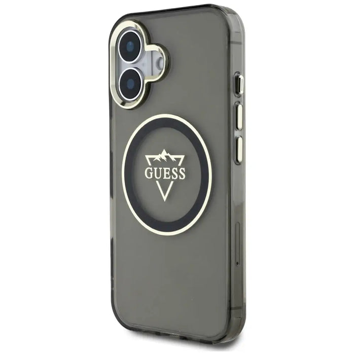 Guess IML Metal Mountain Logo MagSafe case for iPhone 16 - black - Cell phone cases and covers<<<HurtelXML