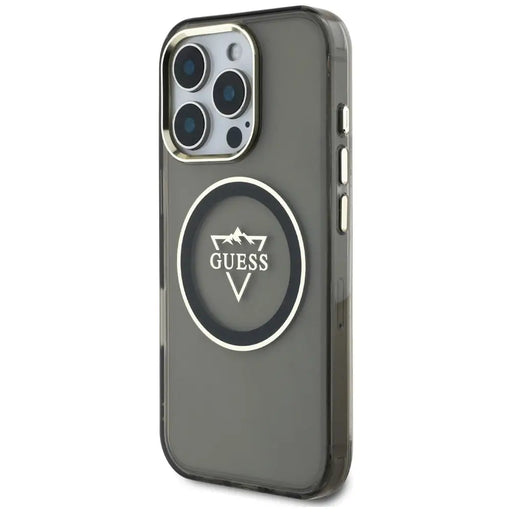 Guess IML Metal Mountain Logo MagSafe iPhone 16 Pro Case - Black - Cell phone cases and covers<<<HurtelXML