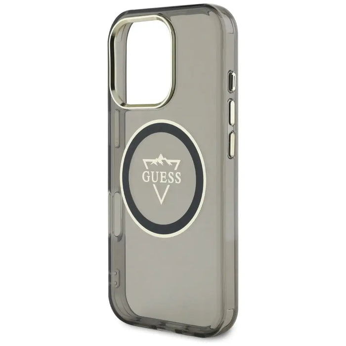 Guess IML Metal Mountain Logo MagSafe iPhone 16 Pro Max Case - Black - Cell phone cases and covers<<<HurtelXML