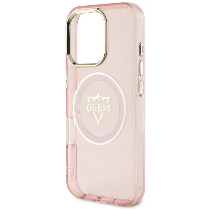 Guess IML Metal Mountain Logo MagSafe iPhone 16 Pro Max Case - Pink - Cell phone cases and covers<<<HurtelXML