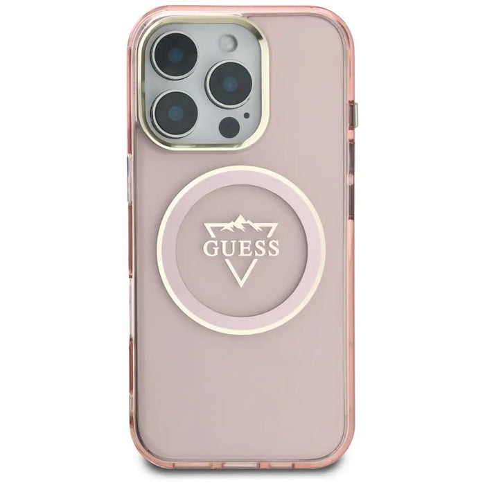 Guess IML Metal Mountain Logo MagSafe iPhone 16 Pro Max Case - Pink - Cell phone cases and covers<<<HurtelXML