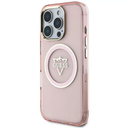 Guess IML Metal Mountain Logo MagSafe iPhone 16 Pro Max Case - Pink - Cell phone cases and covers<<<HurtelXML