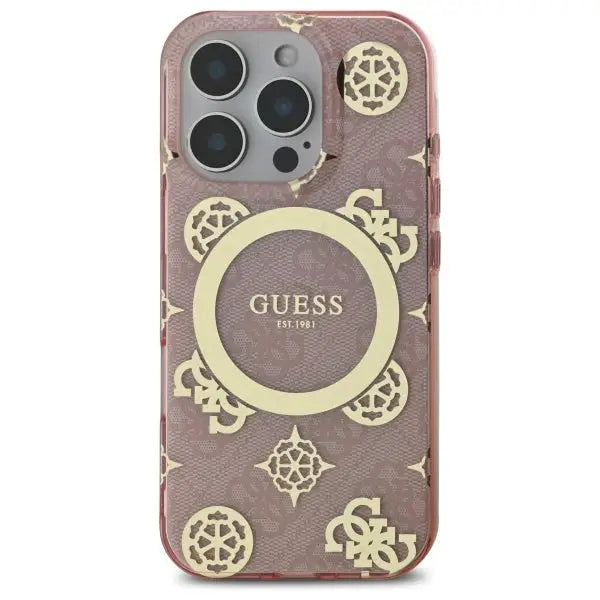 Guess IML Peony On 4G Background MagSafe Case for iPhone 16 Pro Max - Pink - Cell phone cases and covers<<<HurtelXML